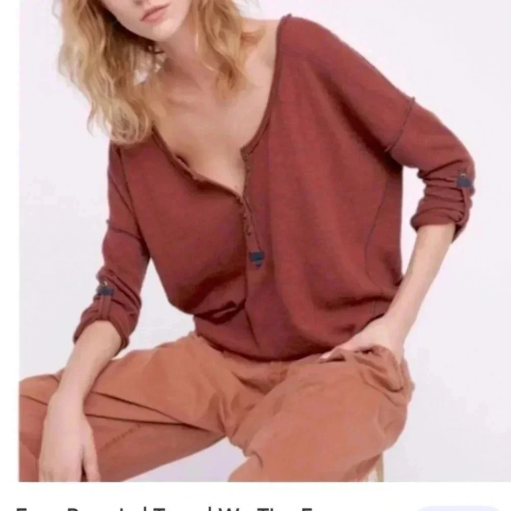 - - Free People thermal Henley